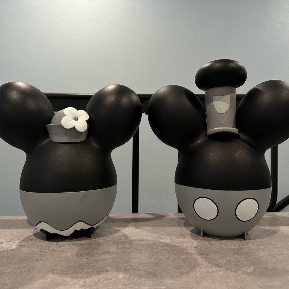STEAMBOAT WILLIE POPCORN BUCKET MICKEY&MINNIE SET